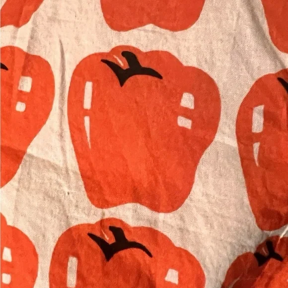 J.crew Sz 6 Jardin red apple pepper artsy mini skirt pleated tiered cottage - Picture 2 of 6